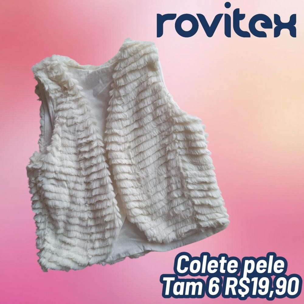 COLETE PELE CREME  TAM 6