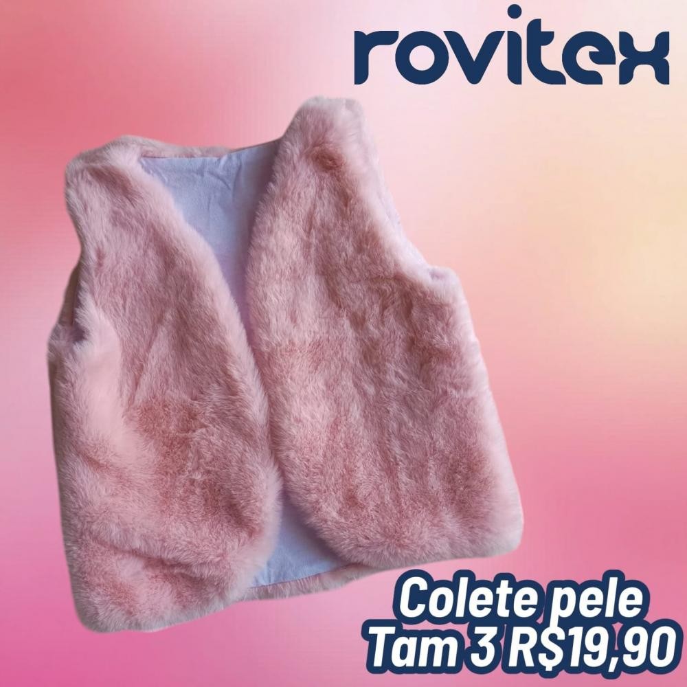 COLETE PELE ROSA TAM 3