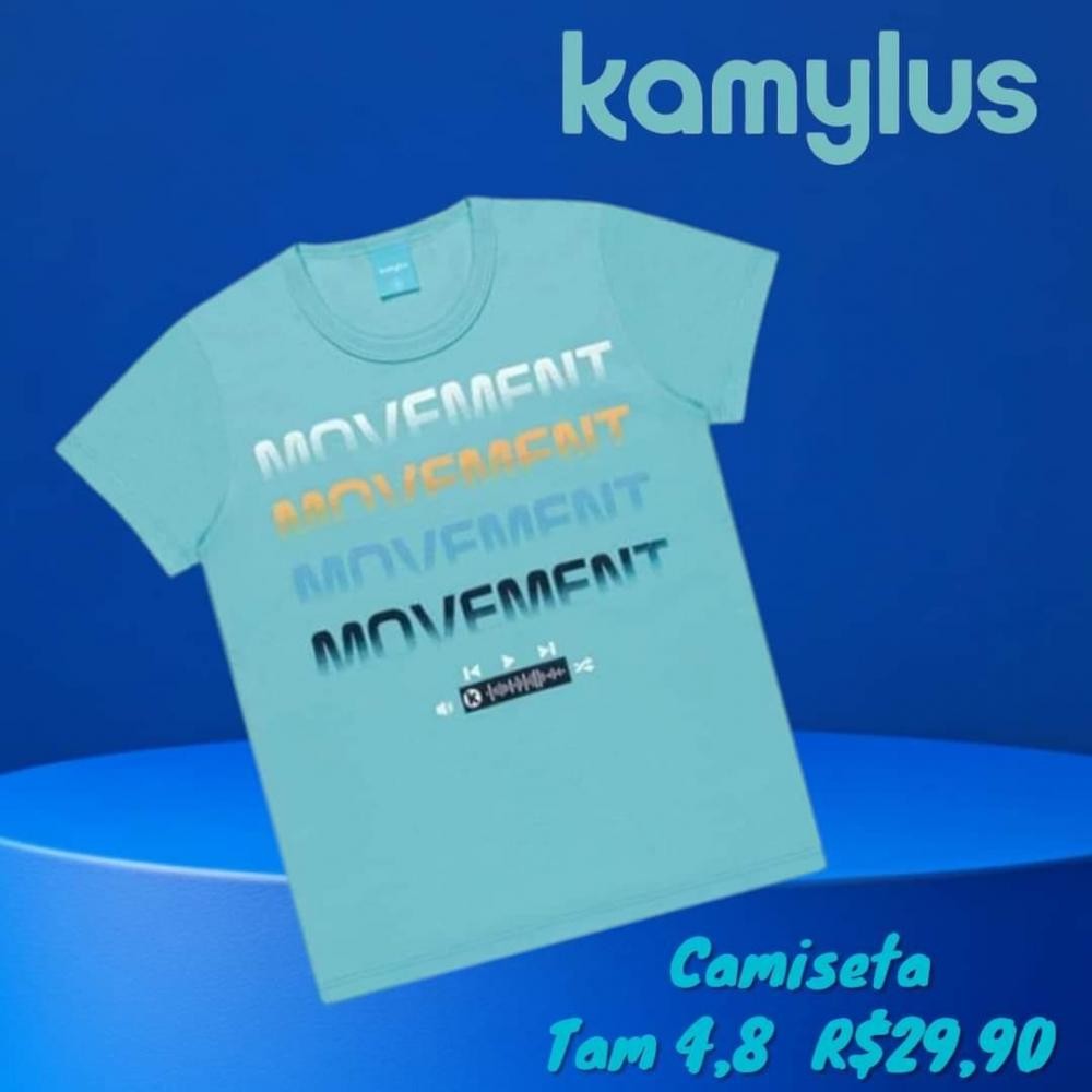 CAMISETA MOVEMENT AZUL TAM 4