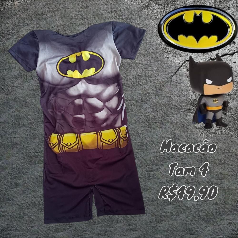FANTASIA MACACAO BATMAN  TAM 4