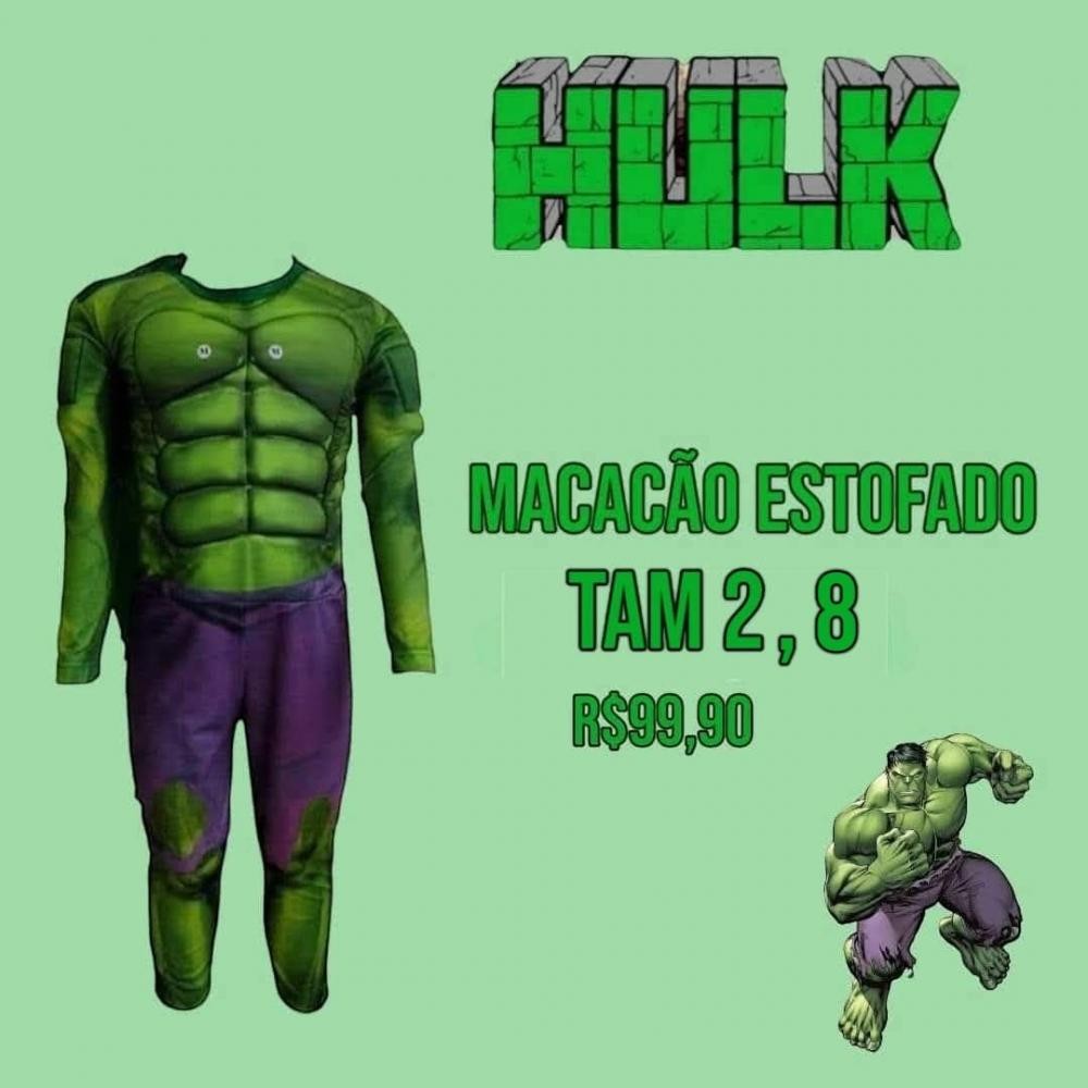 FANTASIA HULK MACACAO ENCHIMENTO  TAM 8