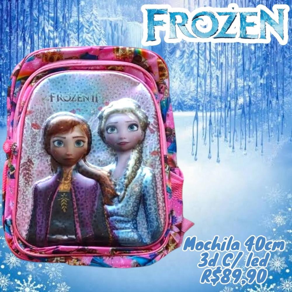 MOCHILA FROZEN 3D LED 40CM