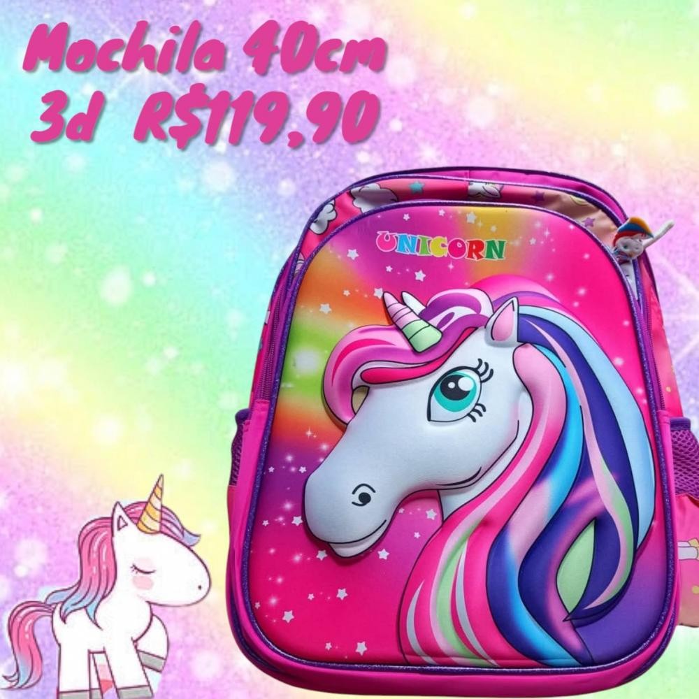 MOCHILA UNICORNIO 3D 40CM