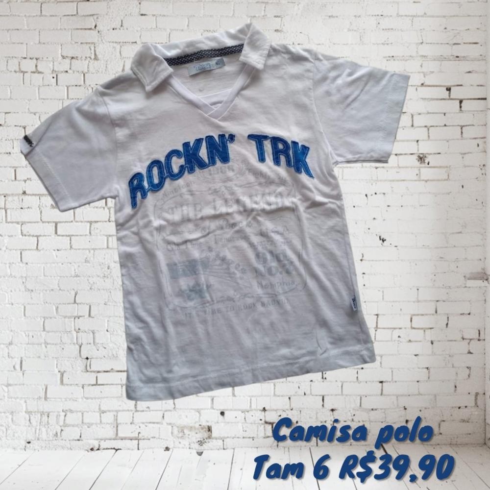 CAMISA POLO MC BRANCA  TAM 6