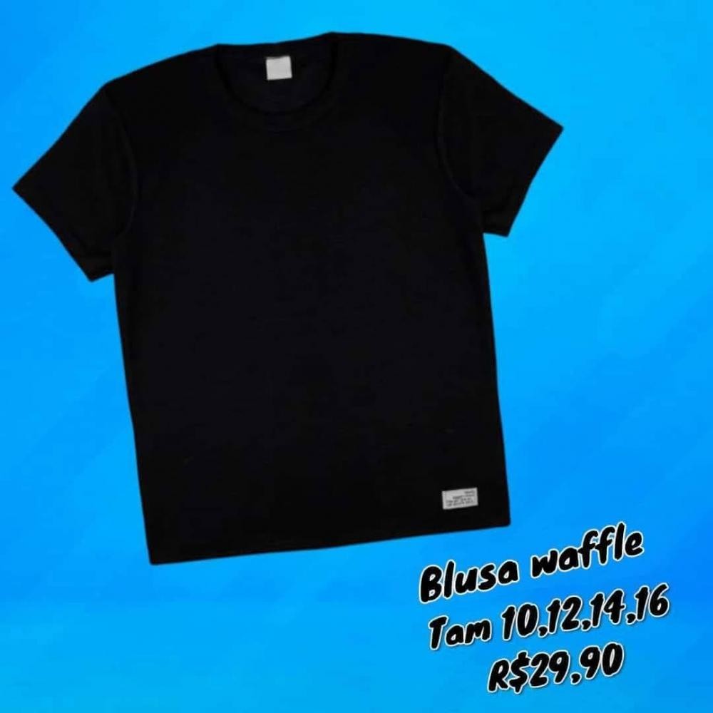 CAMISETA WAFLE PRETA  TAM 14