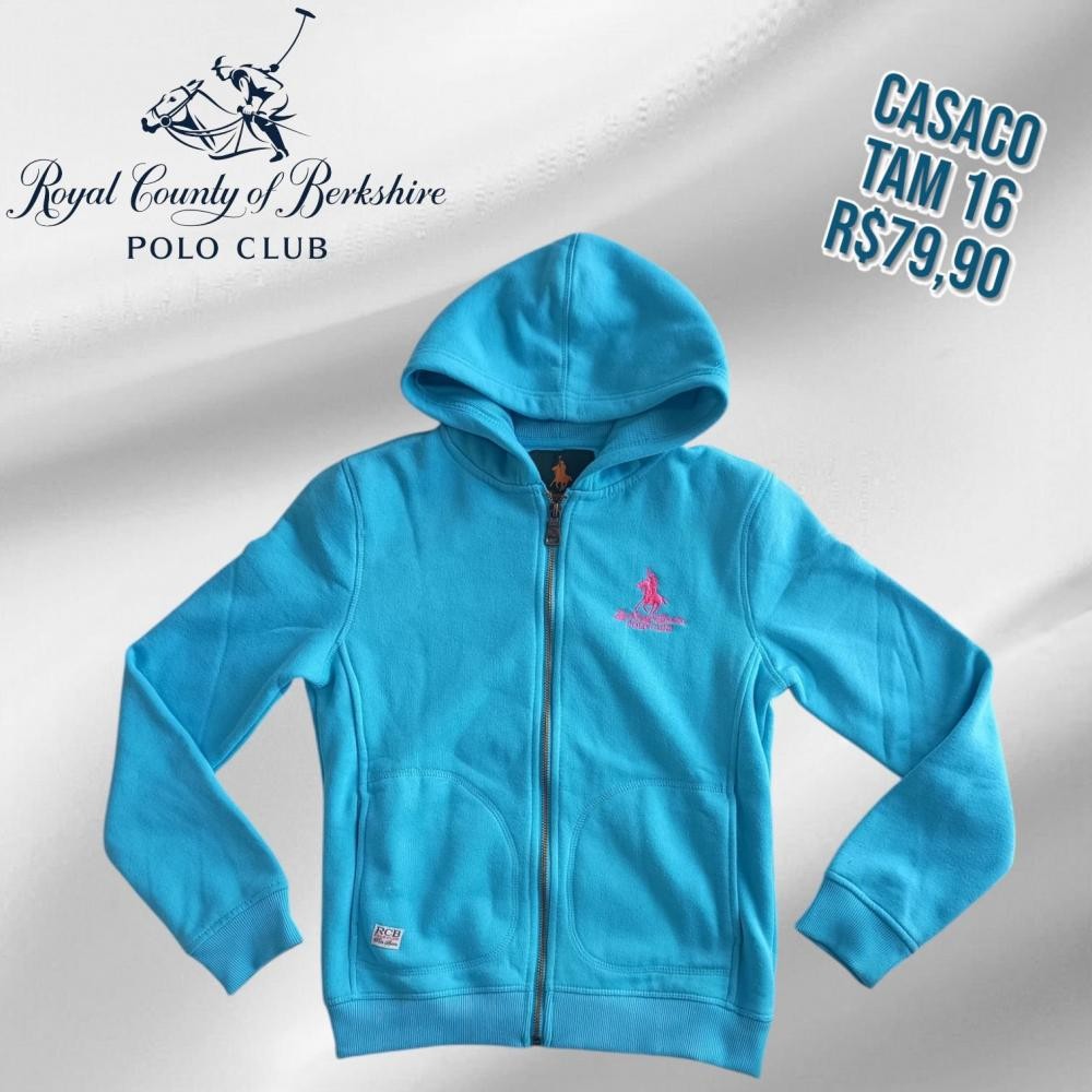 JAQUETA POLO CLUB AZUL TAM 16