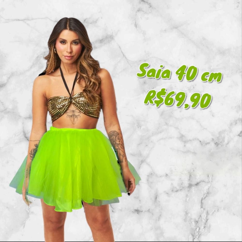 SAIA TULE FINO NEON 40 CM VERDE