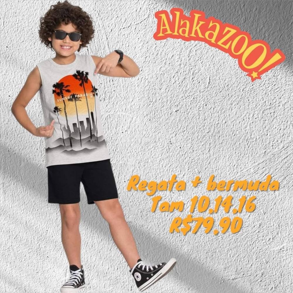 CONJ BERMUDA + REGATA COQUEIRO  TAM 16