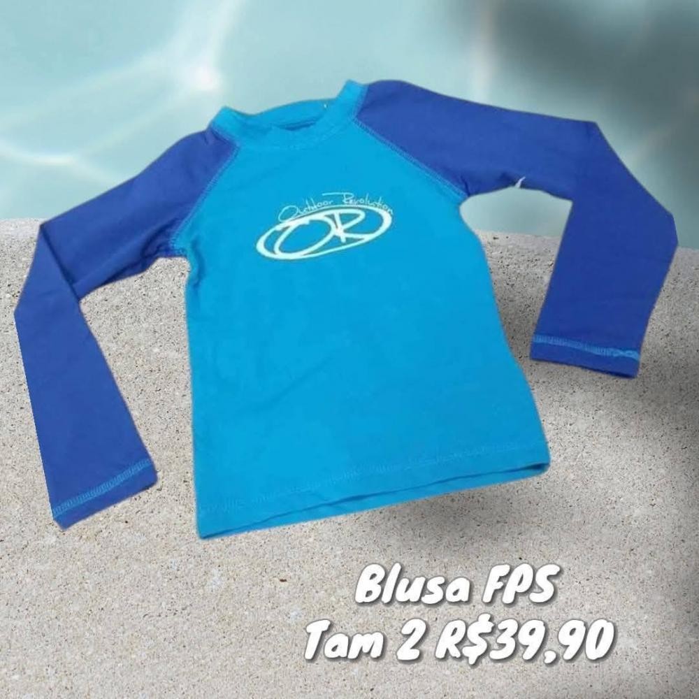 BLUSA PROTECAO UV AZUL TAM 2