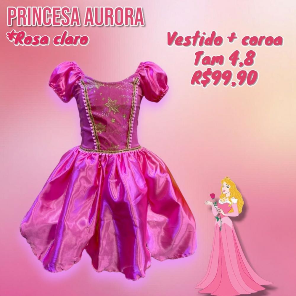 FANTASIA AURORA VESTIDO ROSA TAM 8