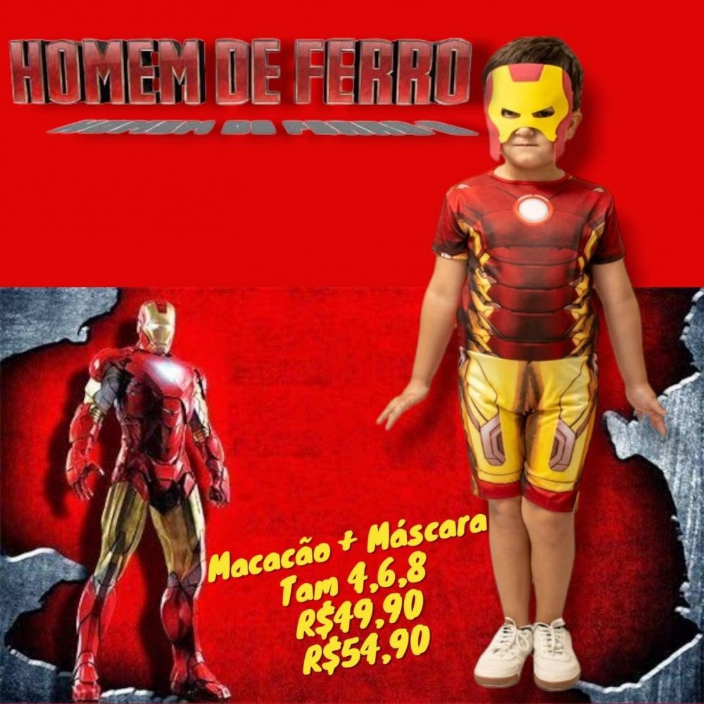 FANTASIA HOMEM FERRO  TAM 8