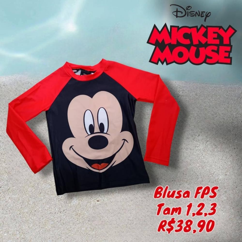 BLUSA PROTECAO UV MICKEY  TAM 3