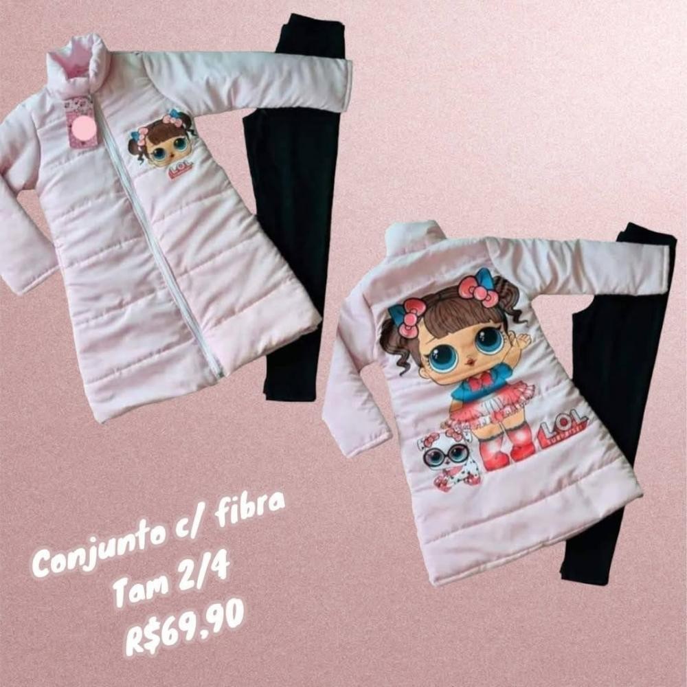 CONJ LEGGING + CASACO LOL /4  TAM 2