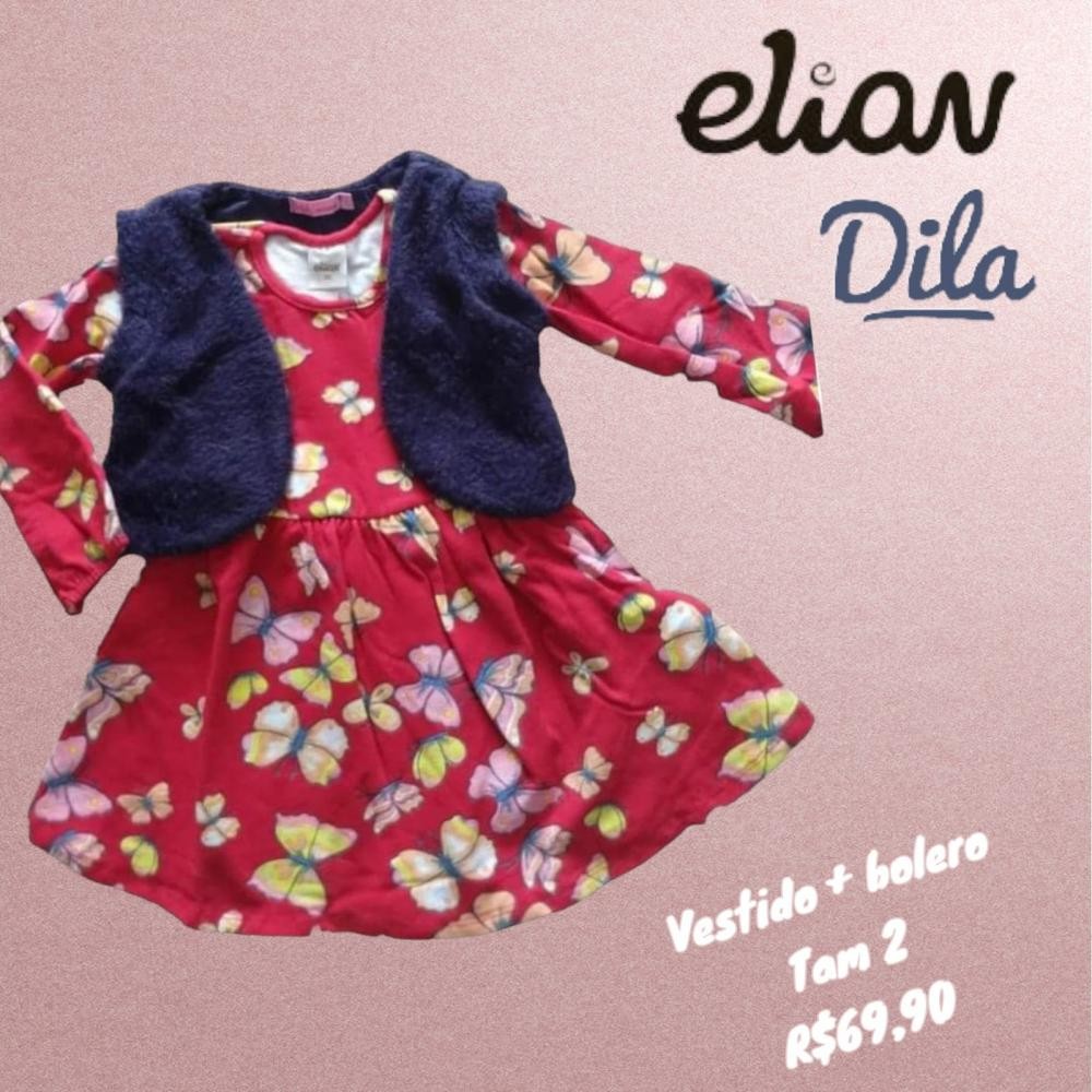 VESTIDO ML + BOLERO VERMELHO TAM 2