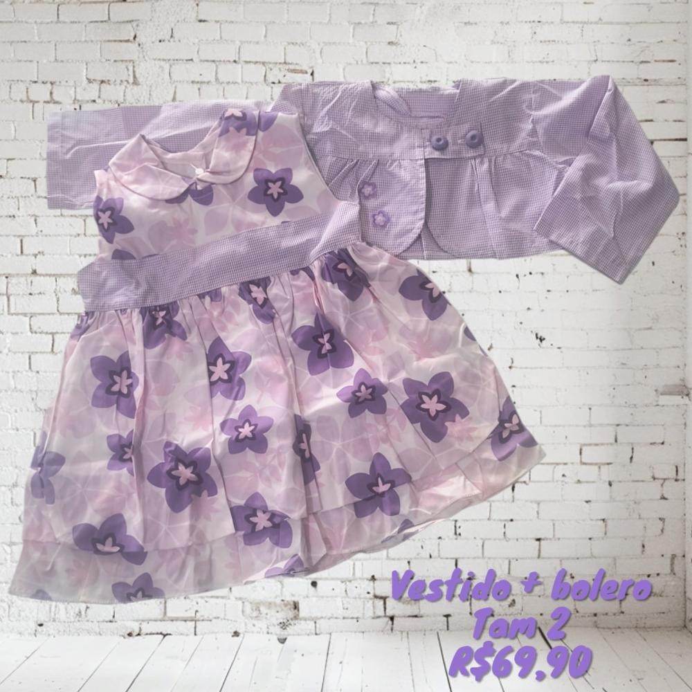 VESTIDO + BOLERO LILAS TAM 2