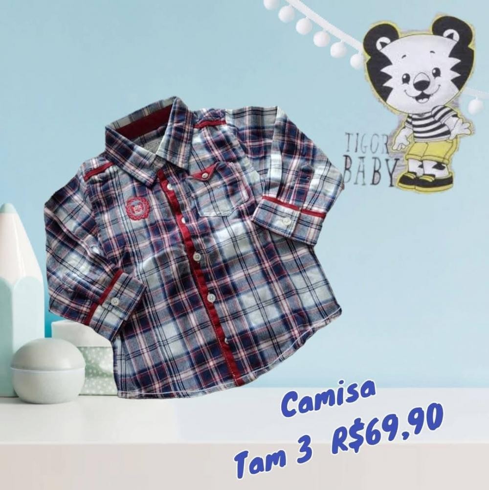 CAMISA XADREZ VERMELHA  TAM 3