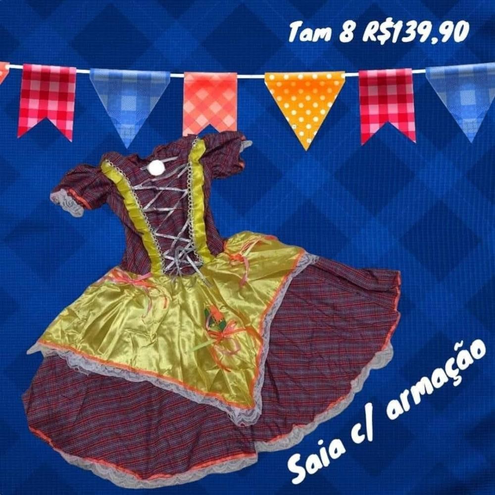 VESTIDO JUNINA XADREZ  TAM 8