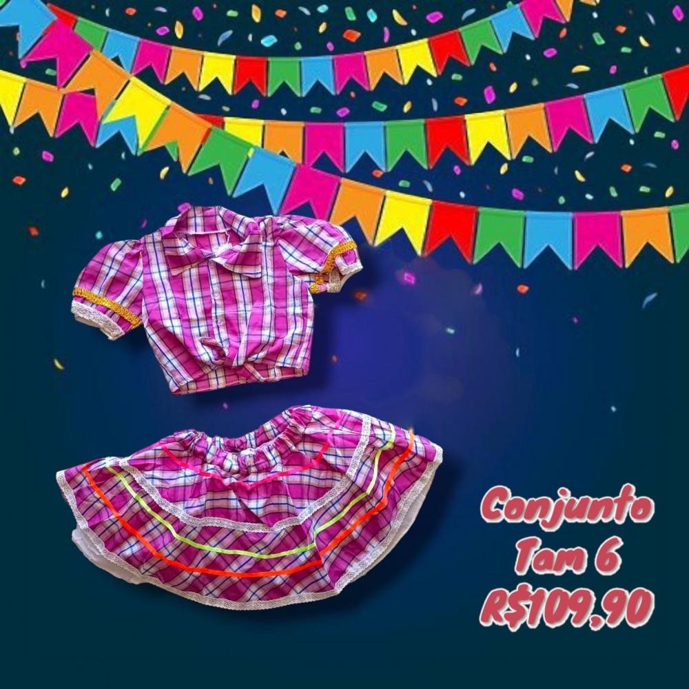 CONJ JUNINO ROSA TAM 6