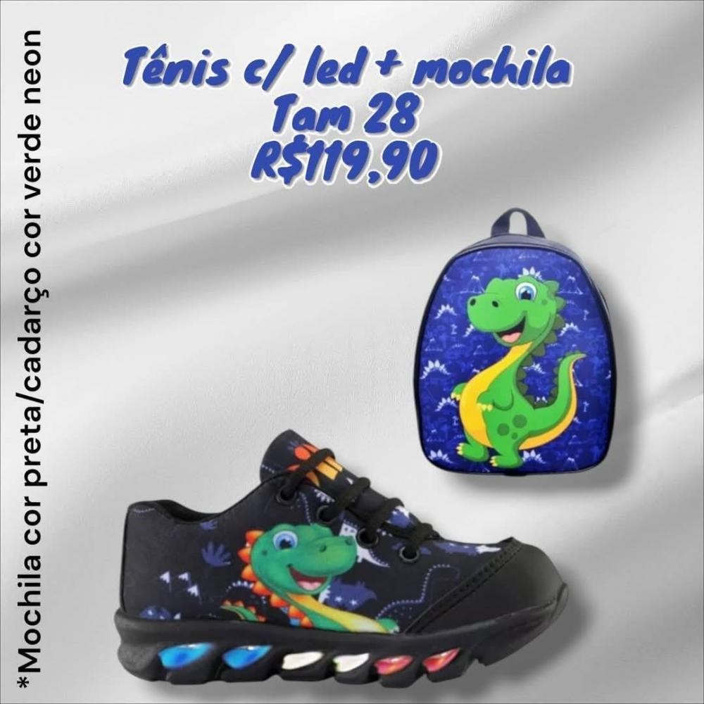TENIS C/LED + MOCHLA  TAM 28