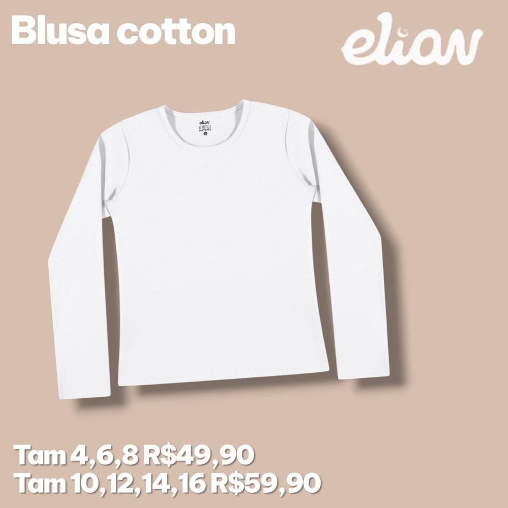 BLUSA ML BRANCA TAM 14
