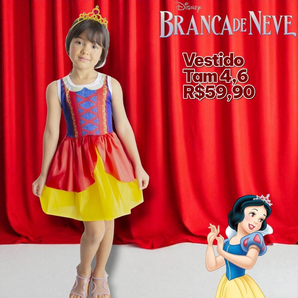 FANTASIA BRANCA NEVE  TAM 4