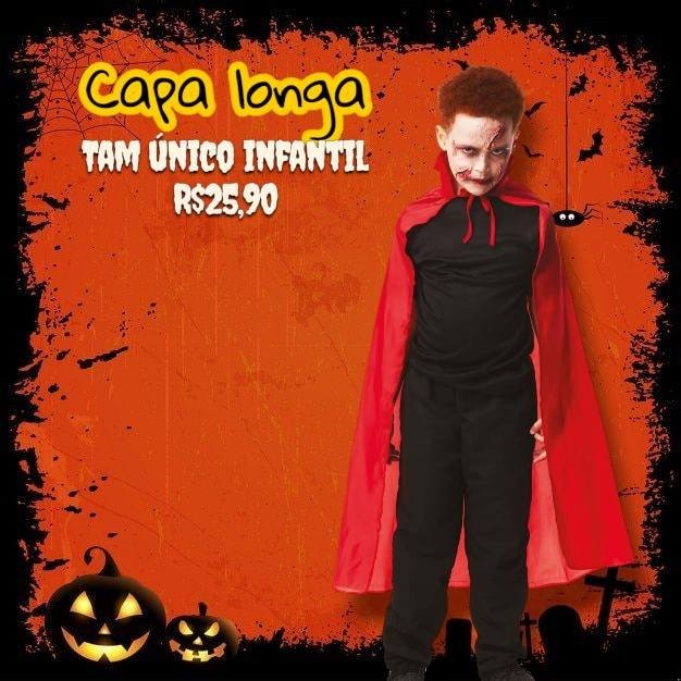 CAPA LONGA VERMELHA INF  TAM UNICO