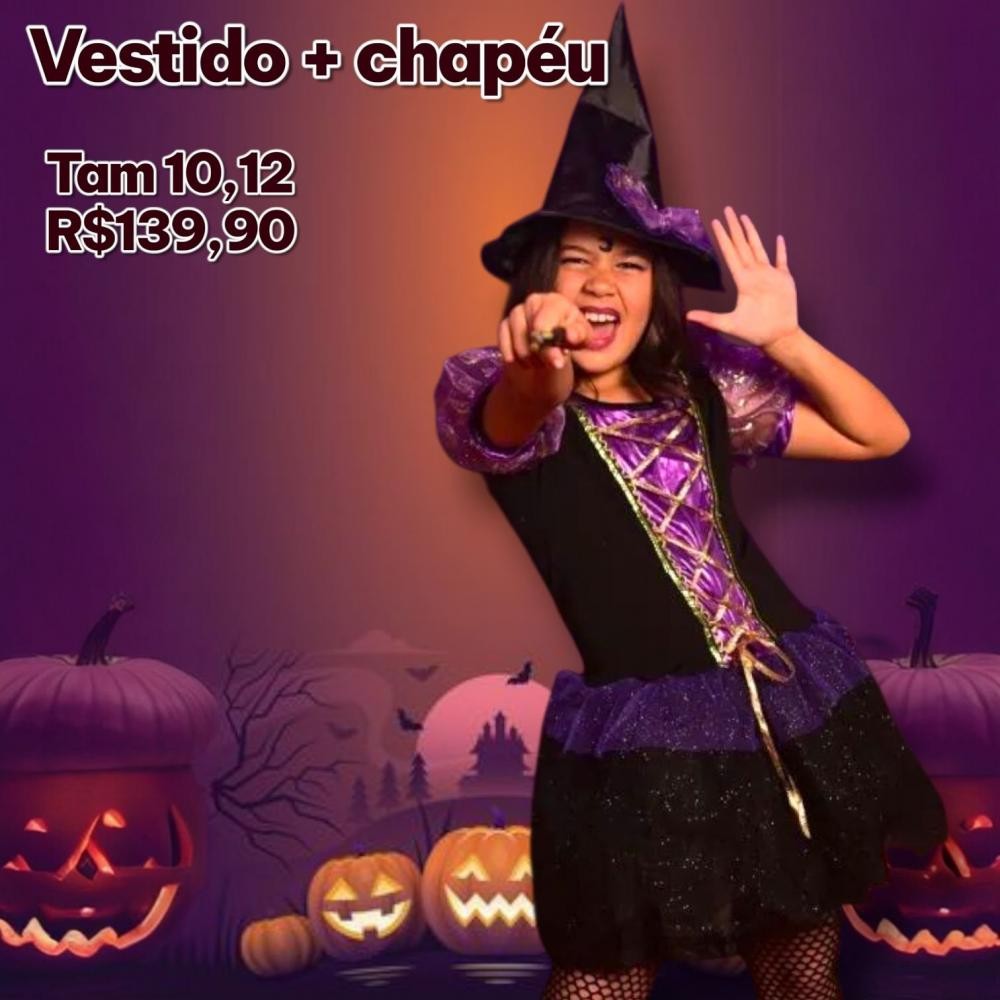 FANTASIA BRUXA MALVADA TAM 12