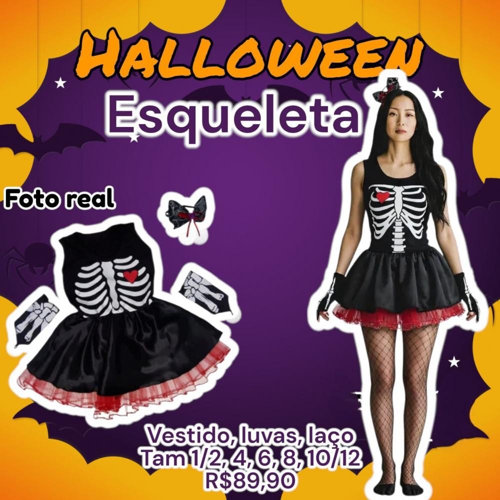 FANTASIA ESQUELETA TAM 6