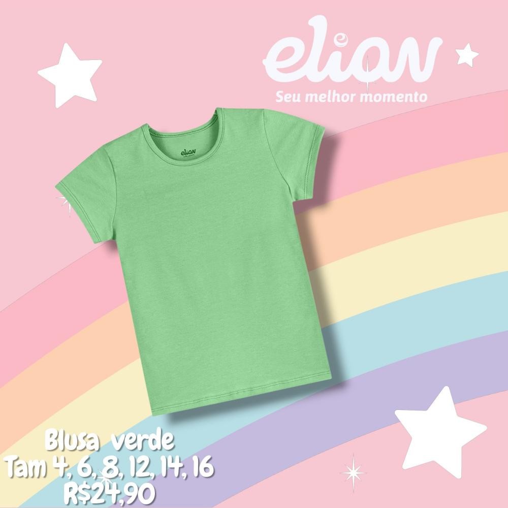 BLUSA MC VERDE TAM 6