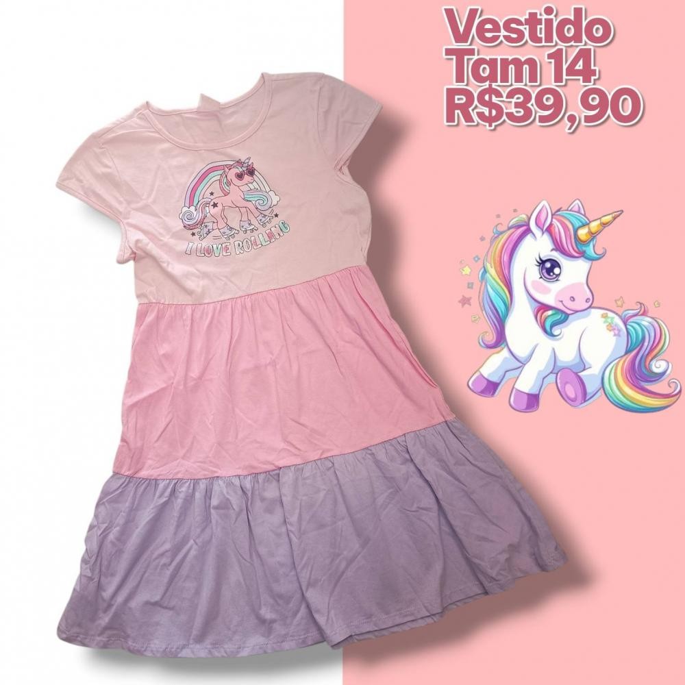 VESTIDO UNICORNIO TAM 14