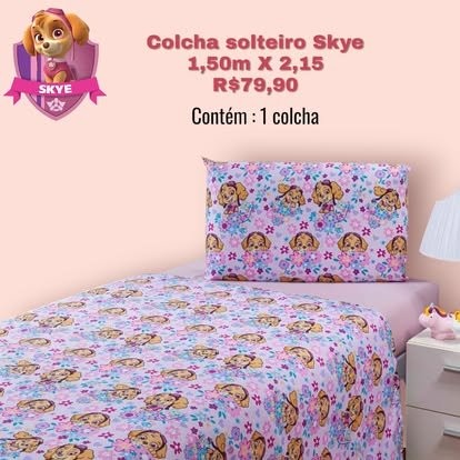 COLCHA SOLTEIRO SKYE