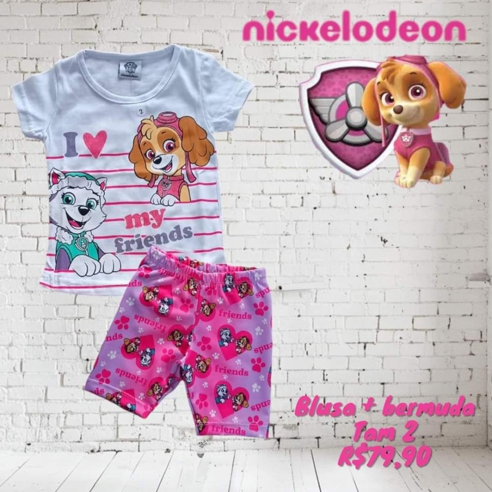 CONJ BERMUDA + BLUSA SKYE PATRULHA  TAM 2