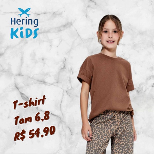 CAMISETA MARROM TAM 6