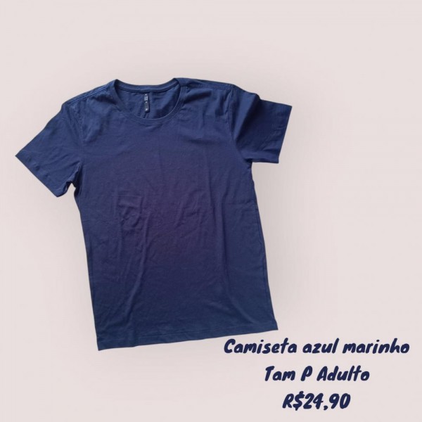 CAMISETA MARINHO ADULTO AZUL TAM P