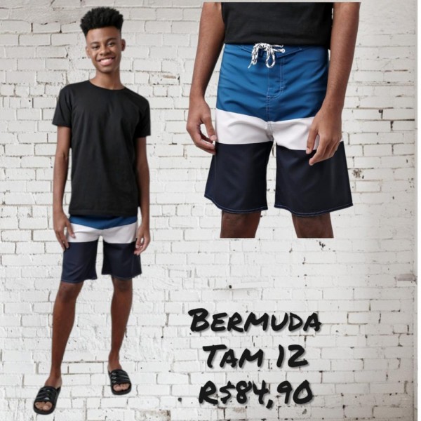 BERMUDA TACTEL *PAULINHO*  TAM 12
