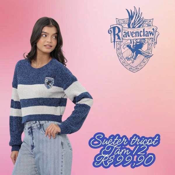 SUETER TRICOT HARRY POTTER  TAM 12