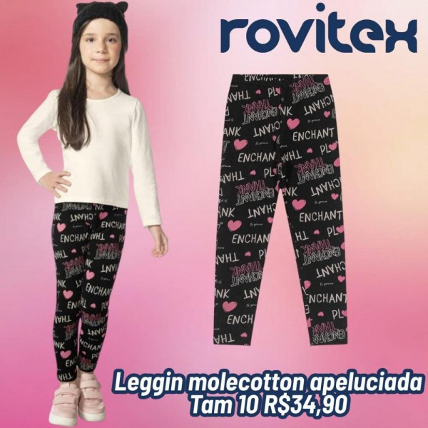 LEGGING MOLECOTTON PRETA  TAM 10
