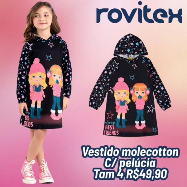 VESTIDO MOLECOTTON AZUL TAM 4