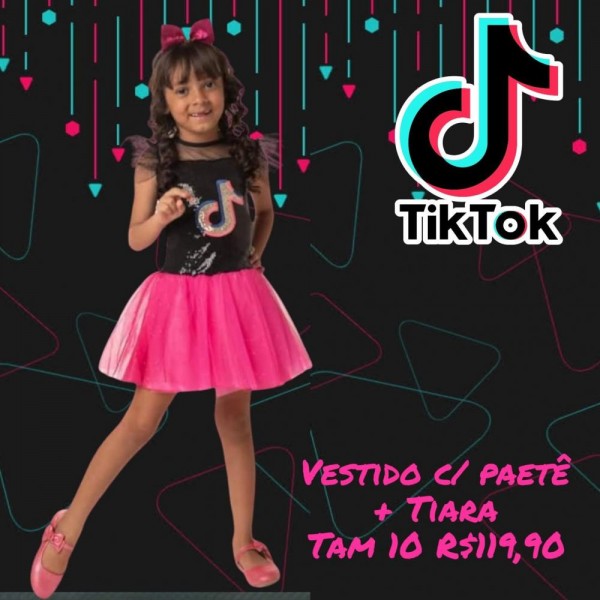 FANTASIA VESTIDO TIKTOK  TAM 10