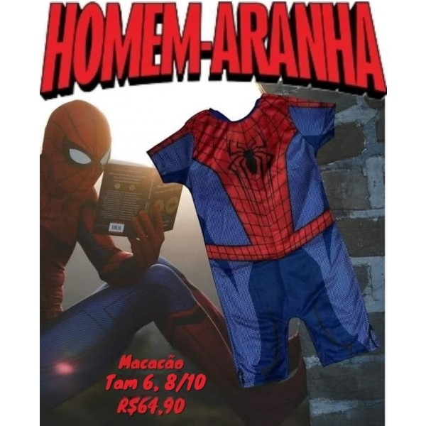 FANTASIA HOMEM ARANHA MACACAO /10  TAM 8