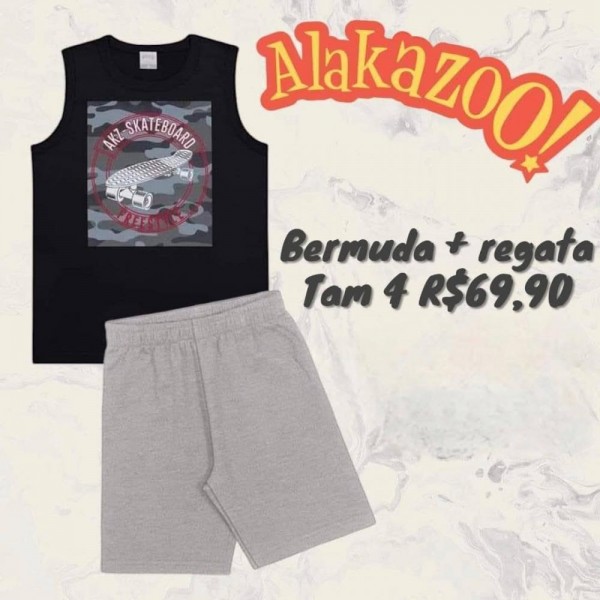 CONJ BERMUDA + REGATA SKATE  TAM 4