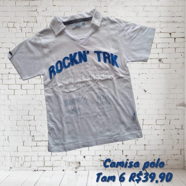 CAMISA POLO MC BRANCA  TAM 6