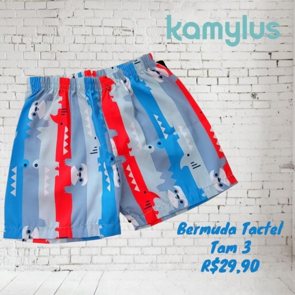 BERMUDA TACTEL COLORIDA  TAM 3