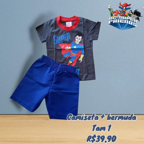 CONJ BERMUDA + CAMISETA  TAM 1