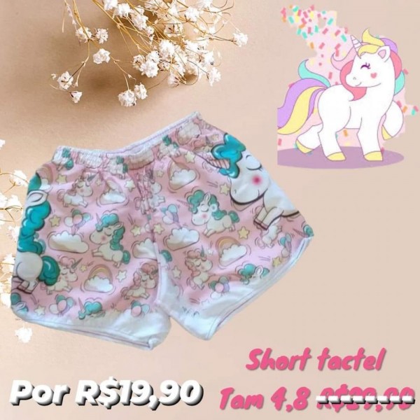 SHORT TACTEL UNICORNIO  TAM 4
