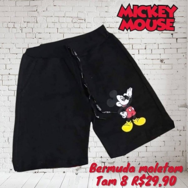 BERMUDA MICKEY MOLETOM  TAM 8