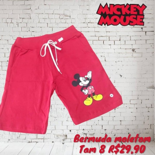 BERMUDA MICKEY MOLETOM  TAM 8
