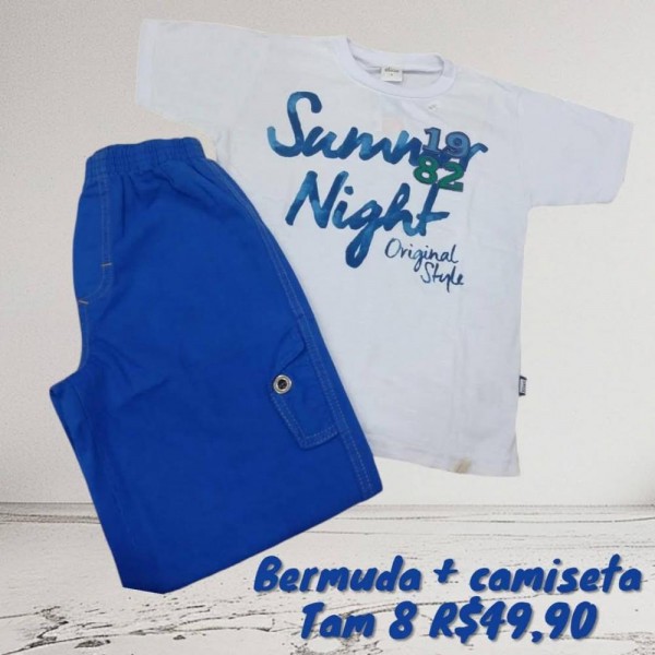 CONJ BERMUDA + CAMISETA SUNN  TAM 8