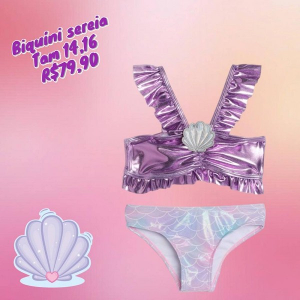 BIQUINI ROXO METALICO  TAM 14