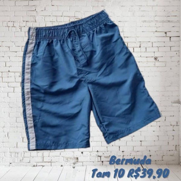 BERMUDA TACTEL AZUL TAM 10
